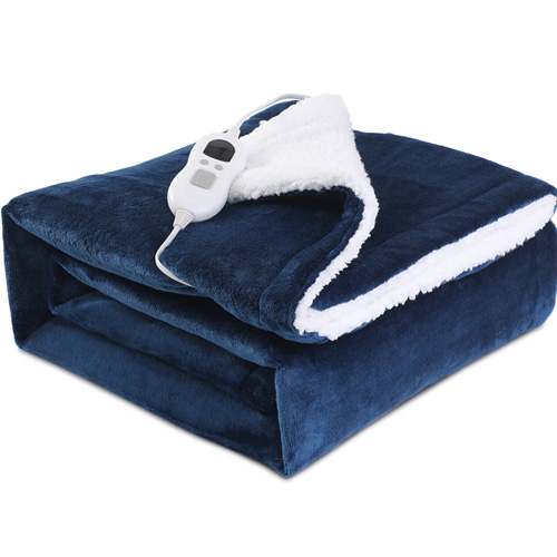 sherpa electric throw blanket