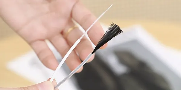 Ligne de fibre de nanocarbone composite