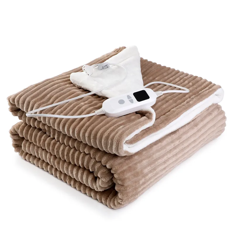 faux fur ribbed throw