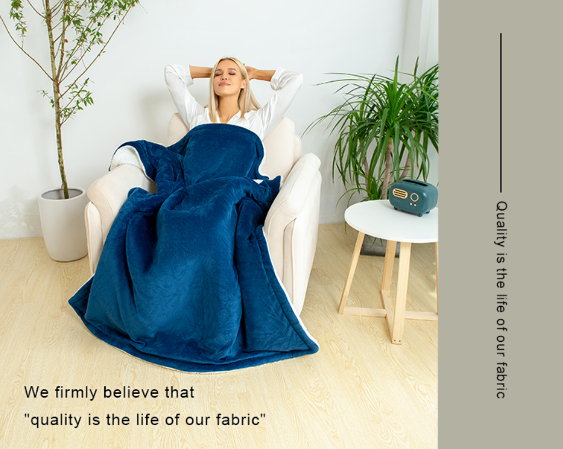 Flannel Sherpa Electric Throw Blanket Details Flannel Sherpa Electric Throw Blanket Details